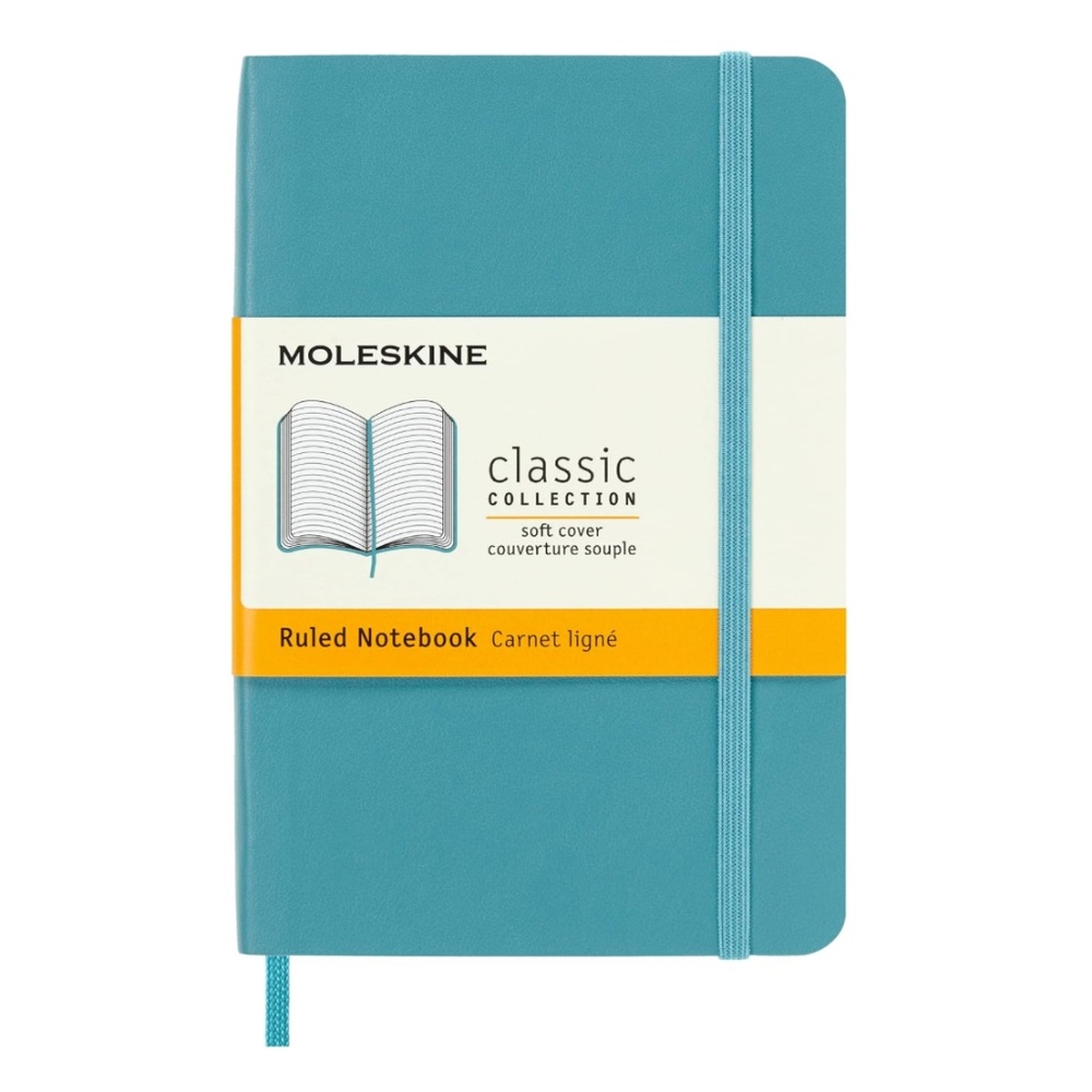 Moleskine Pocket-Size Notebook (3.5" x 5.5") Ruled/Lined, Reef Blue - NWT
